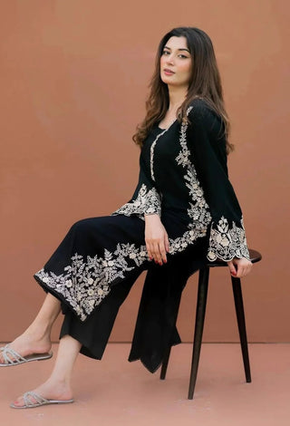 Dhanak-2PC Embroidered Suit - 670