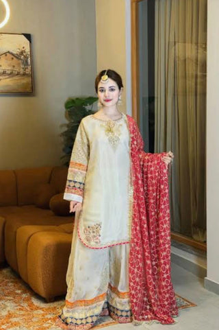 Shahmoz silk 3PC Embroidered - 003