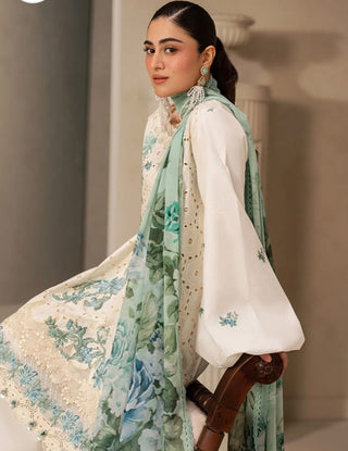 dhanak 3pc embroidered shirt with silk printed duppata 006