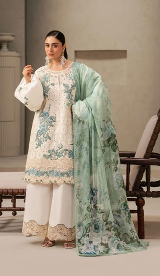 dhanak 3pc embroidered shirt with silk printed duppata 006