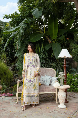 Dhanak-3PC Embroidered Shirt with Dhanak Embroidered RTW Dupatta - 6479