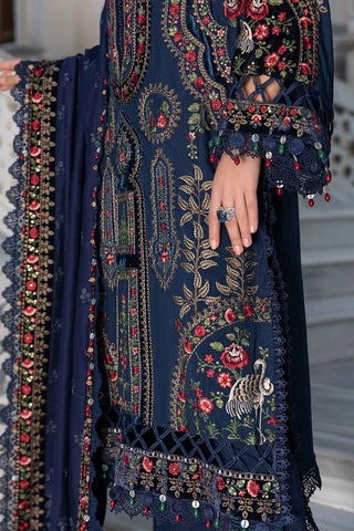 Dhanak-3PC Sequence Embroidered Shirt with Dhanak Emrboidered RTW Dupatta - 3384