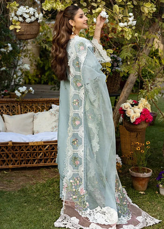 Dhanak-3PC Chikankari Embroidered Shirt with Khadi Net RTW Embroidered Dupatta - 6324