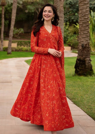 Dhanak-3PC Sequence Embroidered Shirt with Digital Printed Shawl - 6301