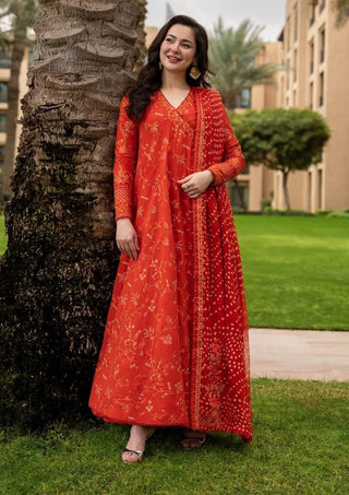 Dhanak-3PC Sequence Embroidered Shirt with Digital Printed Shawl - 6301