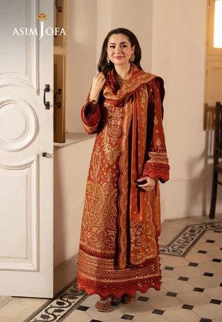 Dhanak-3PC Sequence Embroidered Shirt with Dhanak Embroidered Dupatta - 6467