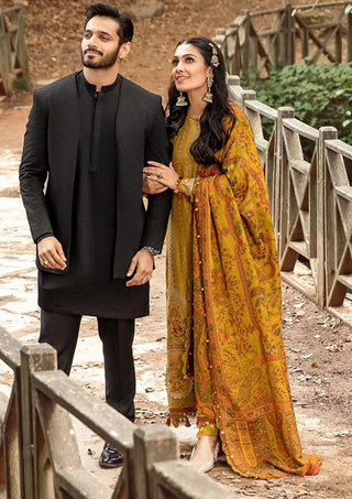 Dhanak-3PC Sequence Embroidered Shirt with Digital Printed Shawl - 116