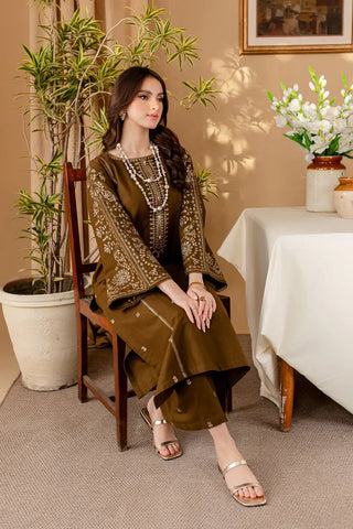 Dhanak-2PC Embroidered Suit - 185