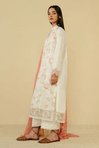 3PC Embroidered With Dhanak Embroidered Dupatta-203