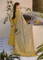 Lawn-3PC Embroidered Shirt with Digital Printed Jacquard Dupatta-1324