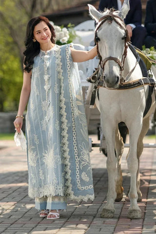 Dhanak-3PC Embroidered Shirt with Digital Printed Embroidered Shawl - 6309